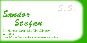 sandor stefan business card